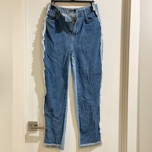Nasty Gal Two-Toned Mom Jeans — size 4